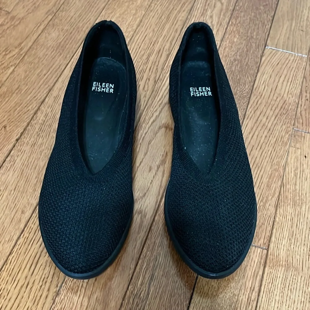 Eileen Fisher Heaven Stretch Knit Wedge Ballet Flat Sz 9.5